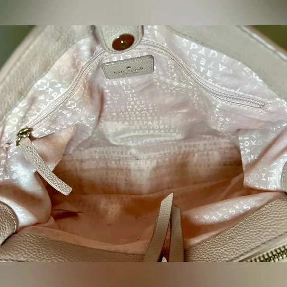 Gently Used KATE SPADE pale Pink Leather Satchel/Crossbody Bag - Picture 9 of 10